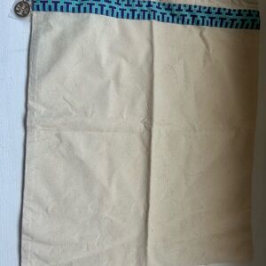 Tory Burch Tote with Blue Pattern Trim